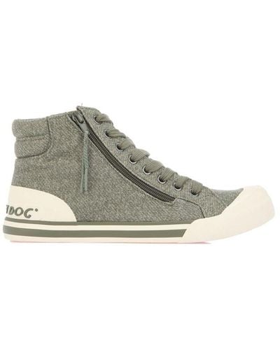 Rocket Dog Jazzin Hi Jersey Court Shoes - Grey