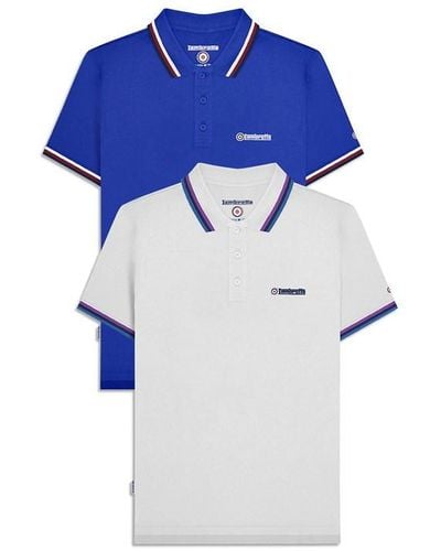 Lambretta Pack Of Two Polo Shirts - Blue