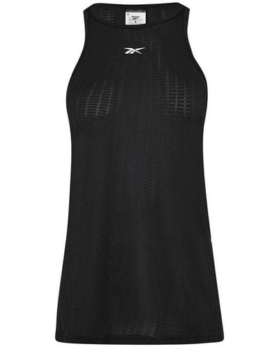 Reebok United By Fitness Perforated Tank Top Gym Vest - Black
