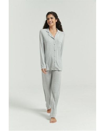 Be You Long Sleeve Modal Pyjamas - Grey