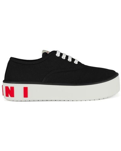 Marni Paw Lace Up Trainer - Black
