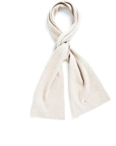 GANT Shield Wool Knit Scarf - White