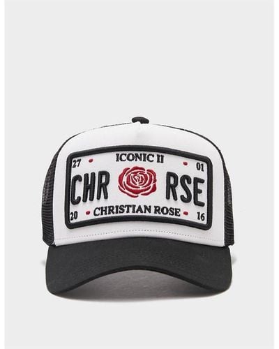 Christian Rose Iconic 2 Trucker Baseball Cap - White