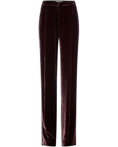 MICHAEL Michael Kors Straight Leg Velvet Trousers - Purple
