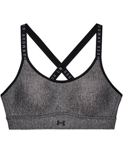 Under Armour Armour Infinity Mid Heather Cover Sports Bra - Grey