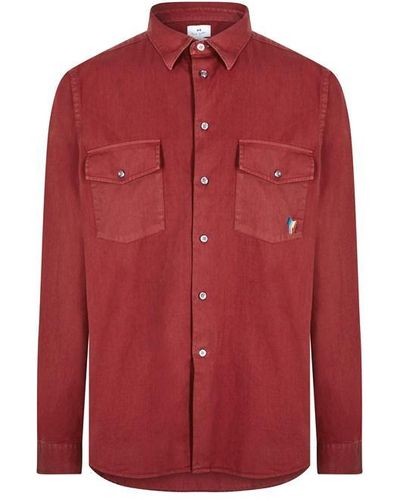PS by Paul Smith Casual Cotton Shirt - Red