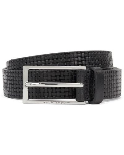 BOSS Carmello Leather Belt - Black
