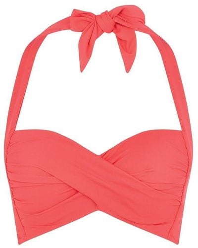 Seafolly Twist Halter Bikini Top - Red