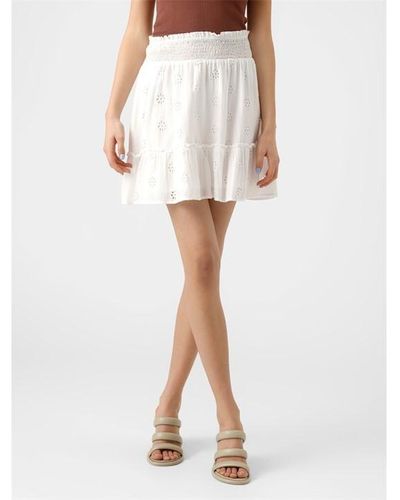 Vero Moda Vm Hw Skirt Wvn Ld99 - White