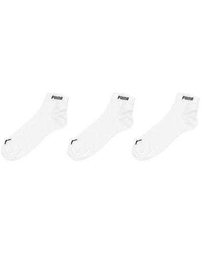 PUMA 3 Pack Quarter Socks - Metallic