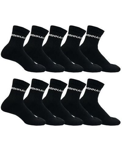 Donnay 10 Pack Quarter Socks Ladies - Black