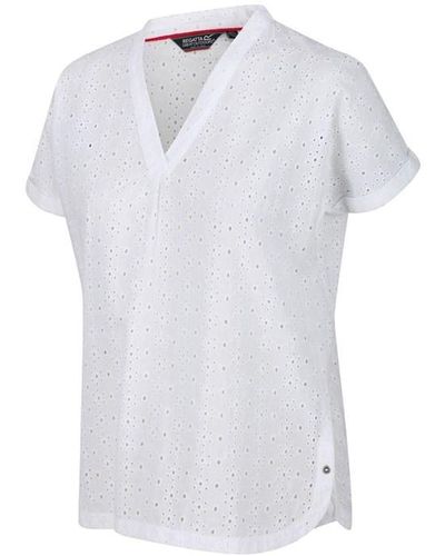 Regatta Jacinda Short Sleeve Shirt Patterned - White