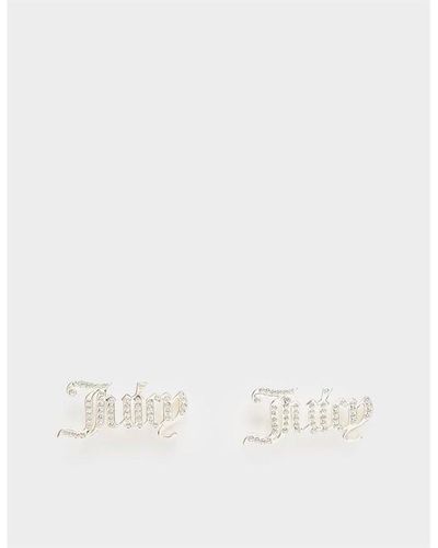 Juicy Couture Crystal Alice Stud Earrings - White