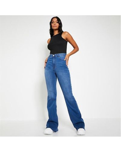 I Saw It First Skinny Fit Flared Jeans - Blue