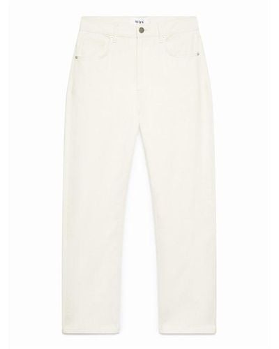 Wax London Loose Fit Denim Jeans - White
