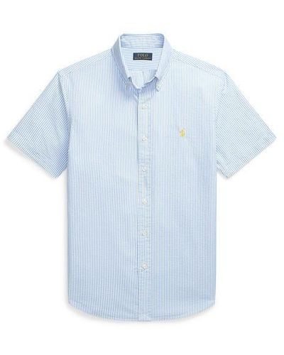 Polo Ralph Lauren Polo Srsucker Ssshrt Sn43 - Blue