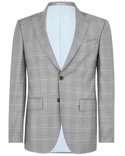 Richard James Wilder Check Suit Jacket - Grey