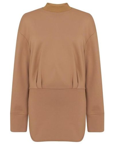The Attico Mini Sweatshirt Dress - Brown