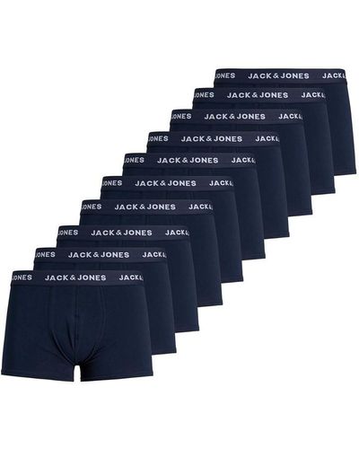 Jack & Jones Solid 10-pack Boxer Trunks - Blue