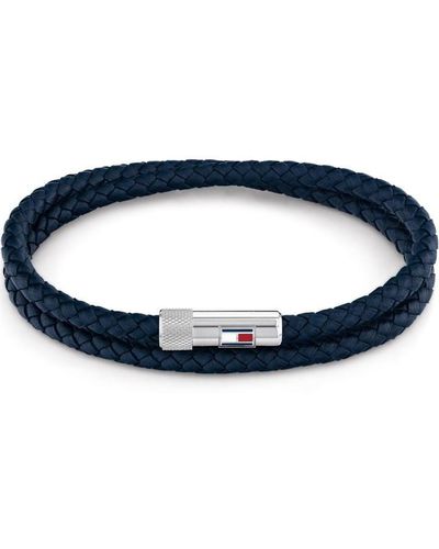 Tommy Hilfiger Hilfiger Double Leather Bracelet - Blue