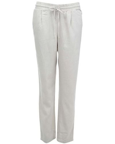 Vero Moda Jesmilo Linen Blend Trousers - Grey