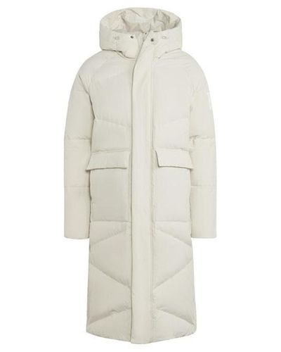 adidas Big Baffle Down Coat Jacket - White