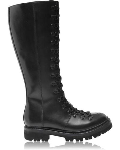 Grenson Nanette Knee High Boots - Black