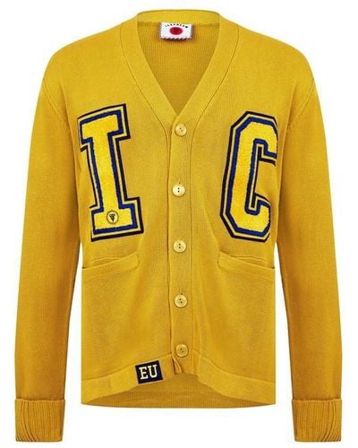 ICECREAM Collegiate Cardigan - Yellow