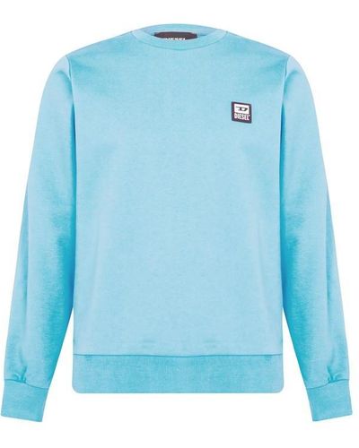 DIESEL D Logo Crew Sweatshirt - Blue