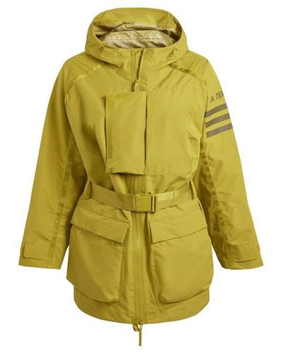 adidas Terrex Ct Xploric Rain.rdy Jacket (plus Size) - Yellow