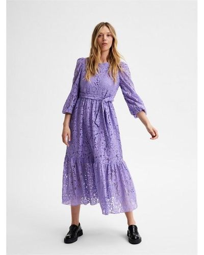 SELECTED Lilia Dress - Purple