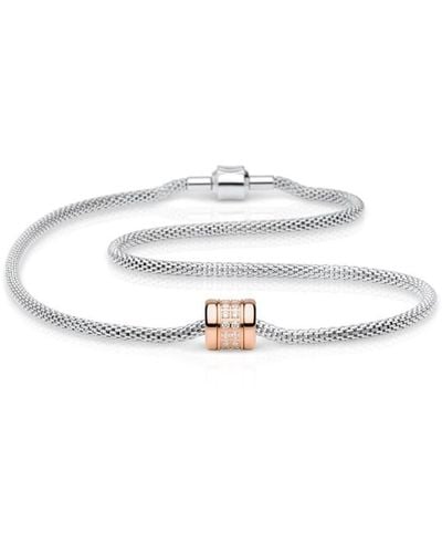Bering Steel Rose Necklace Lyk3-s-me-450 - White