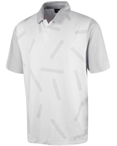 Island Green Golf Abstract Print Polo Shirt - Grey