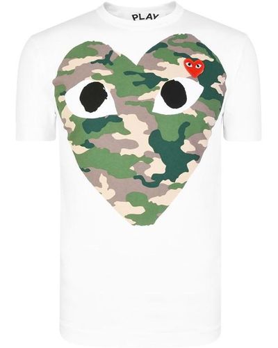 COMME DES GARÇONS PLAY Big Heart Camouflage T-shirt - Green