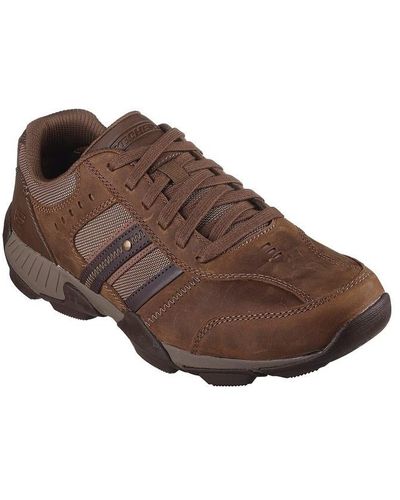 Skechers Bike Toe Lace Up Low-top Trainers - Brown