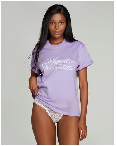 Agent Provocateur Rayley Boyfriend T-shirt - Purple