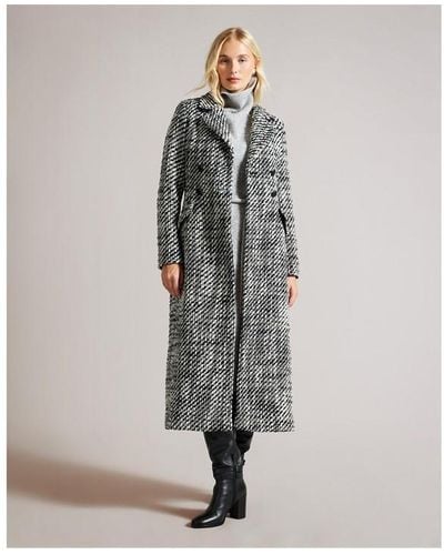 Ted Baker Ted Lio Mid Lng Coat Ld99 - Grey