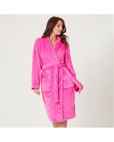 Be You Shawl Collar Dressing Gown - Pink