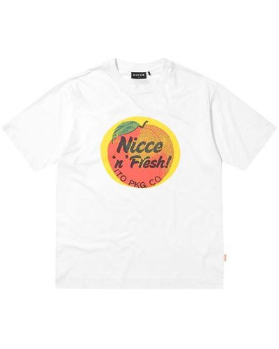 Nicce London Peach T Shirt - White