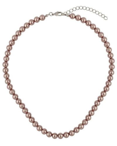 Mason Knight Yager Plain Pearl Necklace - Metallic