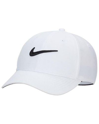 Nike Dri-fit Club Structured Swoosh Cap - White