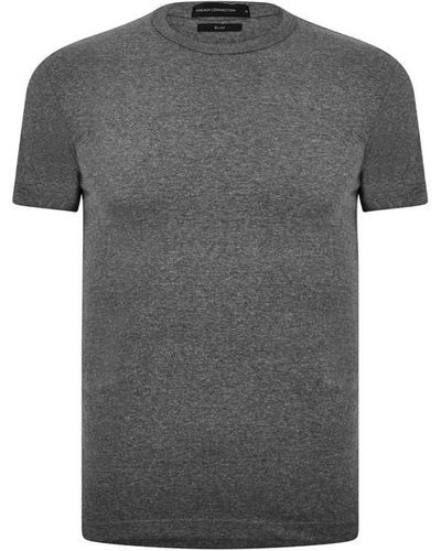 French Connection Short Sleeve Marlon T Shirt - Grey