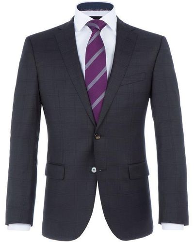 Bäumler Arnulf Slim-fit Checked Suit Jacket - Blue