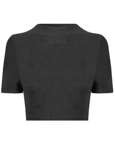 CERTIFIED SPORTS Cropped T-shirt - Black