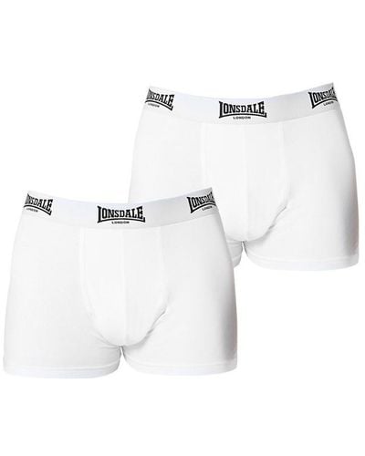Lonsdale London 2 Pack Trunk - White