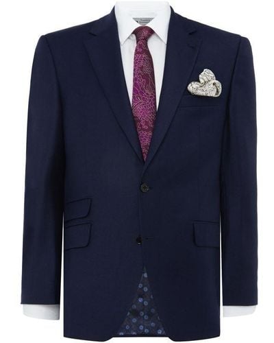 Turner and Sanderson Blythe Flannel Suit Jacket - Blue