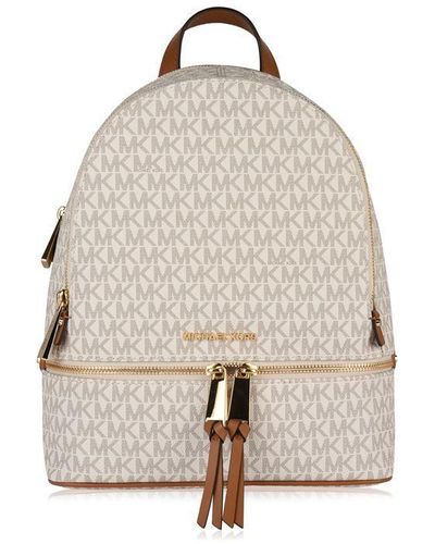 Michael Kors Rhea Zip Backpack - Natural