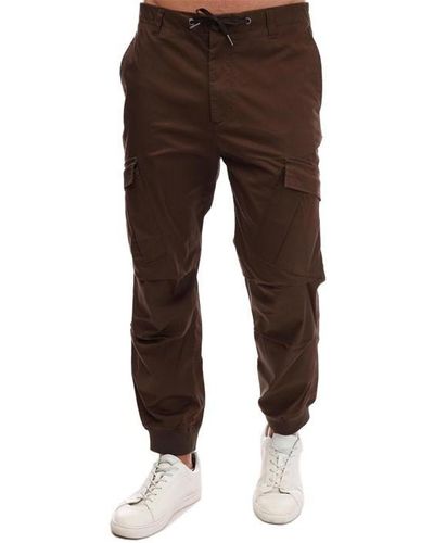 Armani Exchange Cargo Military Pockets Trousers - Brown