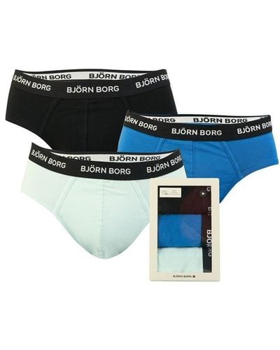 Björn Borg Cotton Stretch Brief 3 Pack - Blue