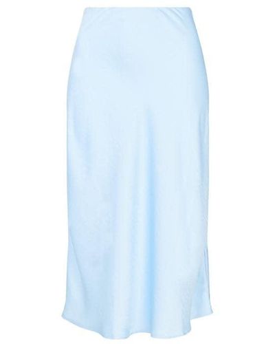 Y.A.S Pastella Satin Skirt - Blue